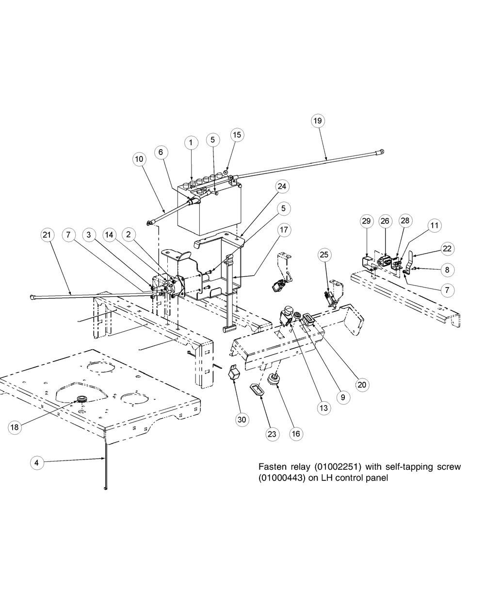 Electrical Assembly Kawasaki Diagram and Parts List for M60-KW 53CB5D8X750-25-HP-OHV Cub Cadet Lawn Tractor